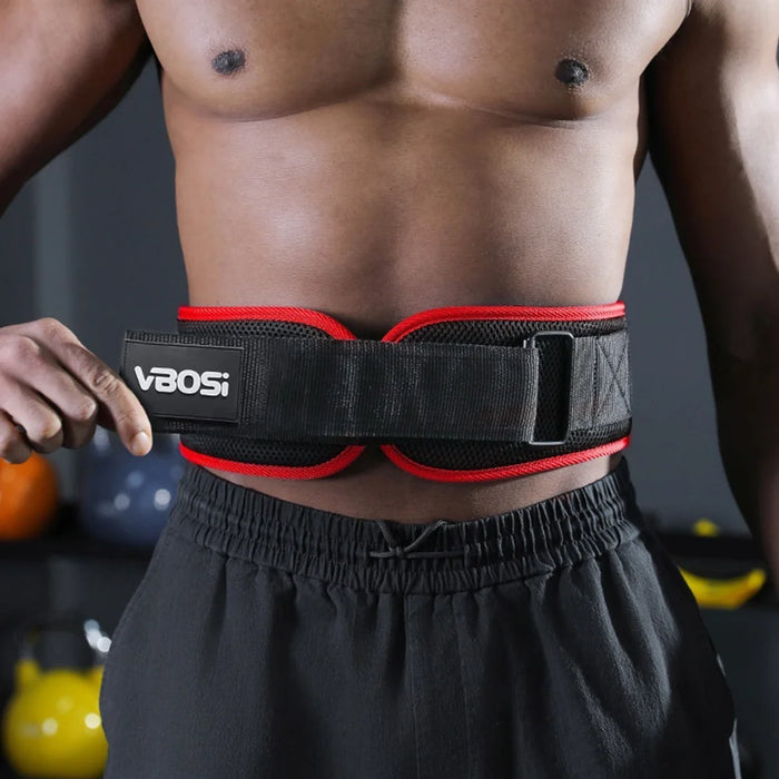 VBOSI 6304V Weightlifting Belt Professional Squat Deadlift Back Support Lumbar Protection for Gym Training - Black/M - 4