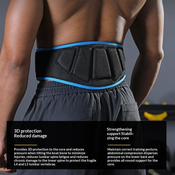 VBOSI 6304V Weightlifting Belt Professional Squat Deadlift Back Support Lumbar Protection for Gym Training - Black/M - 7