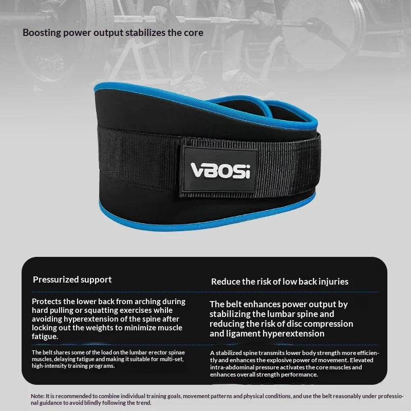 VBOSI 5304V Weightlifting Belt 17cm Wide 3D Ergonomic Protection Support Belt for Squat Deadlift Training - Black/M - 3