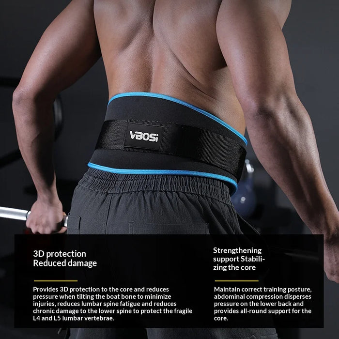 VBOSI 5304V Weightlifting Belt 17cm Wide 3D Ergonomic Protection Support Belt for Squat Deadlift Training - Black/M - 4