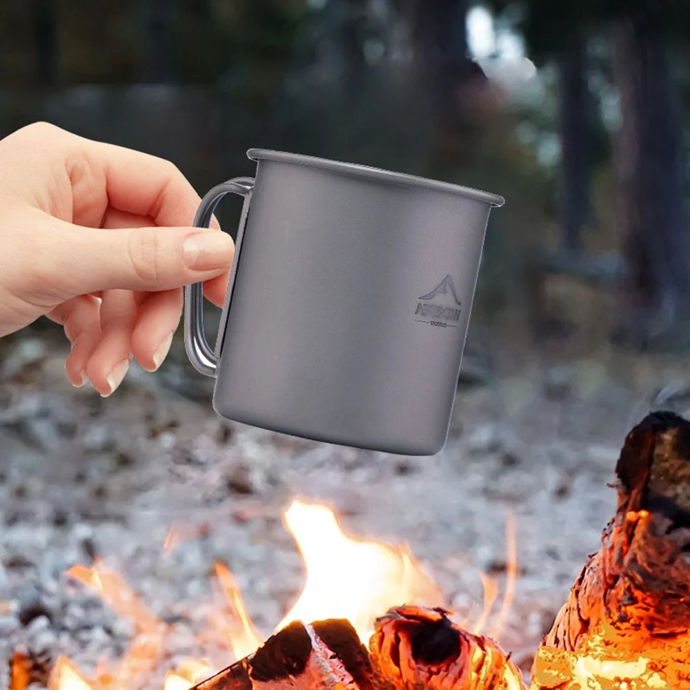 WIDESEA WSTT-200ML Titanium Alloy 200ml Water Bottle Ultra-light Coffee Mug (No FDA Certification, BPA-free) for Backpacking Camping Hiking - 3