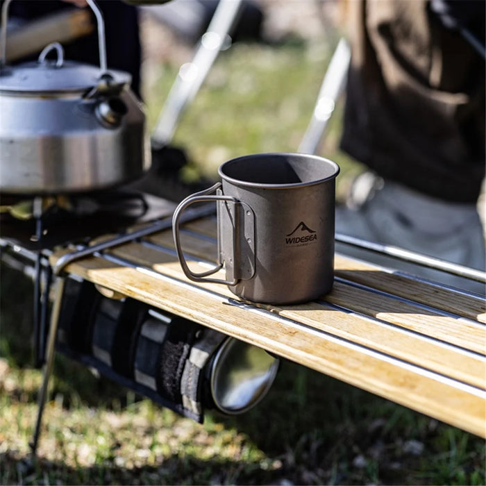 WIDESEA WSTT-3X-600ML Titanium Alloy 200ML+375ML+600ML Water Cup Ultra-light Coffee Mug Drinking Bottle (No FDA Certification, BPA-free) for Backpacking Camping Hiking - 4