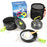 HALIN DS-308 Portable Frying Pan Tea Pot Hard Alumina Camping Cookware Set for 2-3 People (No FDA, BPA-Free) - Green - 1