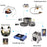 HALIN DS-308 Portable Frying Pan Tea Pot Hard Alumina Camping Cookware Set for 2-3 People (No FDA, BPA-Free) - Green - 2