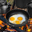 HALIN DS-308 Portable Frying Pan Tea Pot Hard Alumina Camping Cookware Set for 2-3 People (No FDA, BPA-Free) - Green - 3