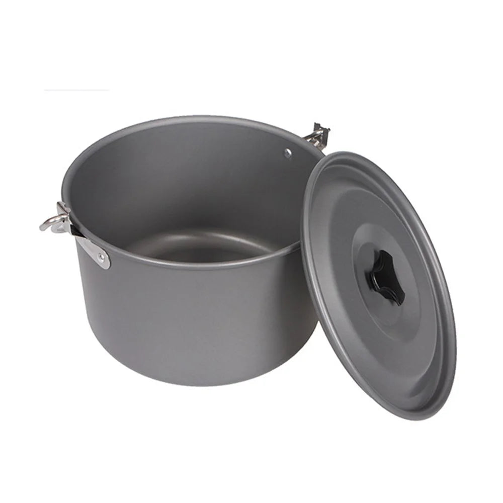 HALIN 4.2L Large Camping Pot Portable Hanging Pot with Lid for 6-8 People Hiking Backpacking (BPA-free, No FDA Certified) - 4