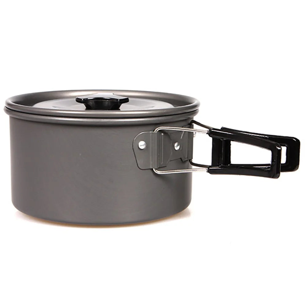 HALIN Cooking Pot Cookware Camping Picnic Outdoor Pan Pot Teapot Backpacking Gear (BPA-free, No FDA Certified), Size: M - 1