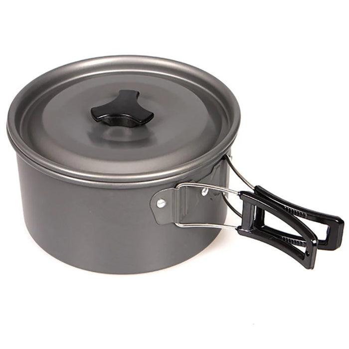 HALIN Cooking Pot Cookware Camping Picnic Outdoor Pan Pot Teapot Backpacking Gear (BPA-free, No FDA Certified), Size: M - 3