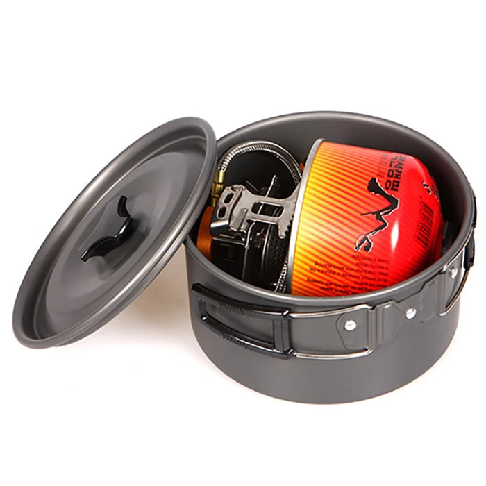 HALIN Cooking Pot Cookware Camping Picnic Outdoor Pan Pot Teapot Backpacking Gear (BPA-free, No FDA Certified), Size: M - 7