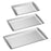 HALIN 3Pcs / Set Stainless Steel Food Tray Rectangle Fruit Pan Kitchen Baking Serving Plate (No FDA Certificate) - 1
