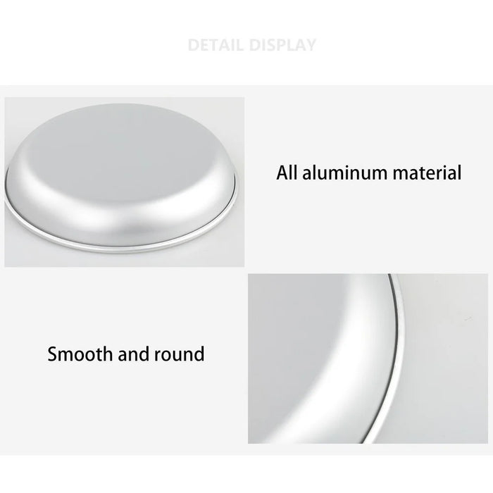 HALIN PA-01 Outdoor Camping Picnic 21cm Food Tray Round Plate Aluminum Alloy Fruit Plate (BPA-free, No FDA Certification) - 7