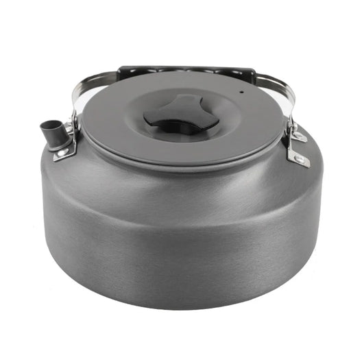 AOTU 1.6L Outdoor Water Kettle Camping Picnic Aluminum Alloy Coffee Pot Teapot (BPA-free, No FDA Certification) - Black Handle - 1