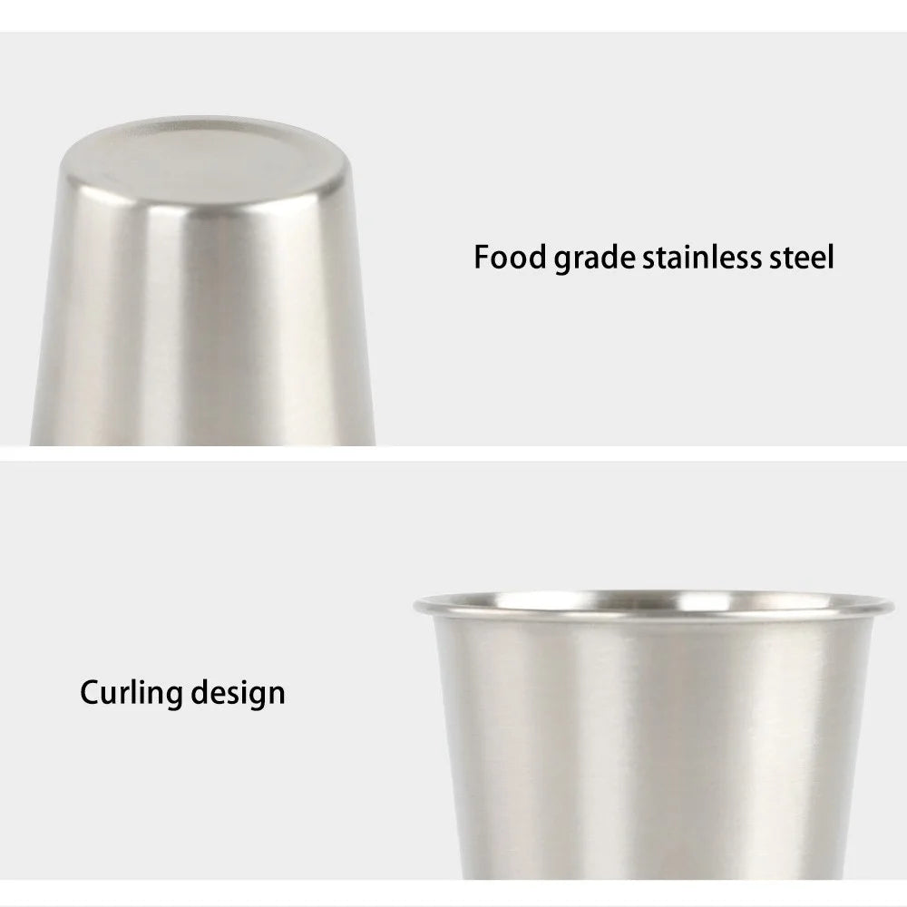 AOTU 2Pcs Outdoor Camping Picnic Water Cup 304 Stainless Steel Beer Coffee Mug (No FDA Certificate, BPA-free) - 3