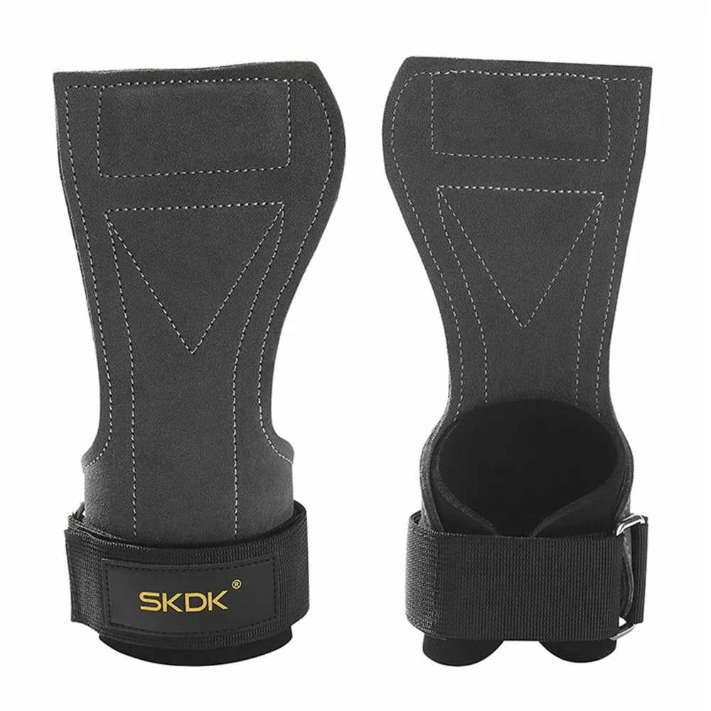 SKDK Weight Lifting Gym Hand Grips Sports Ventilated Workout Gloves Wrist Support Wraps - 1
