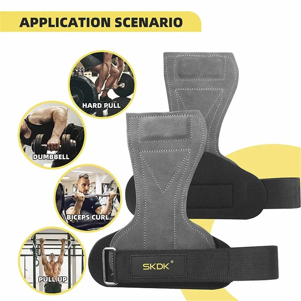 SKDK Weight Lifting Gym Hand Grips Sports Ventilated Workout Gloves Wrist Support Wraps - 5