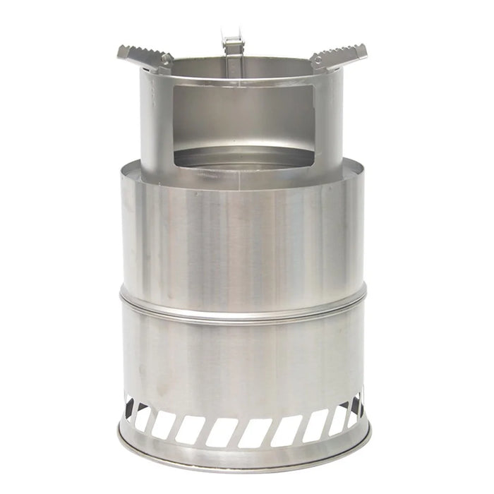 Camping Stove Portable Wood Stove Stainless Steel Backpacking Stove for Outdoor Camp Survival Hiking Picnic with Storage Bag - 2