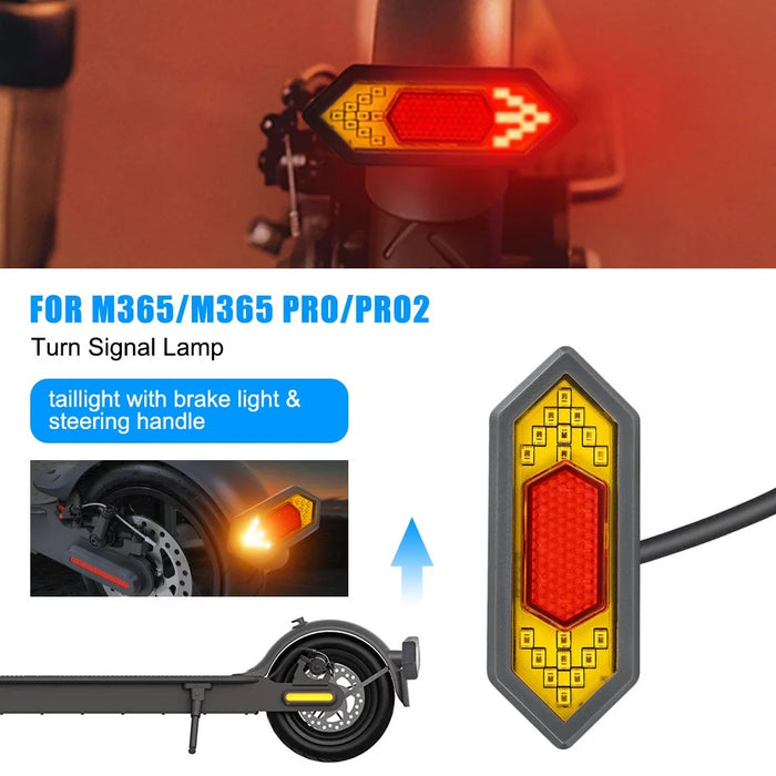 SIXYE LYXM303 For Xiaomi M365 Tail Light Turn Signals LED Safety Warning Scooter Rear Lamp - 5