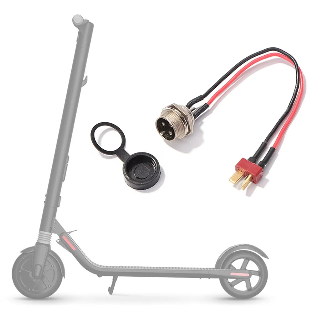 For KUGOO M4 10inch Electric Scooter Charging Interface Power Cable Charging Socket Port Plug - T Head - 1