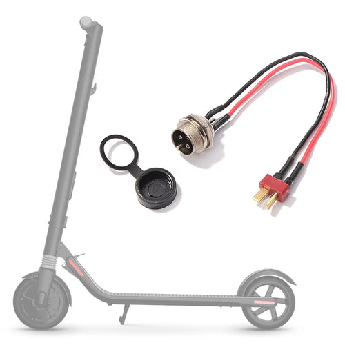 For KUGOO M4 10inch Electric Scooter Charging Interface Power Cable Charging Socket Port Plug - T Head - 1