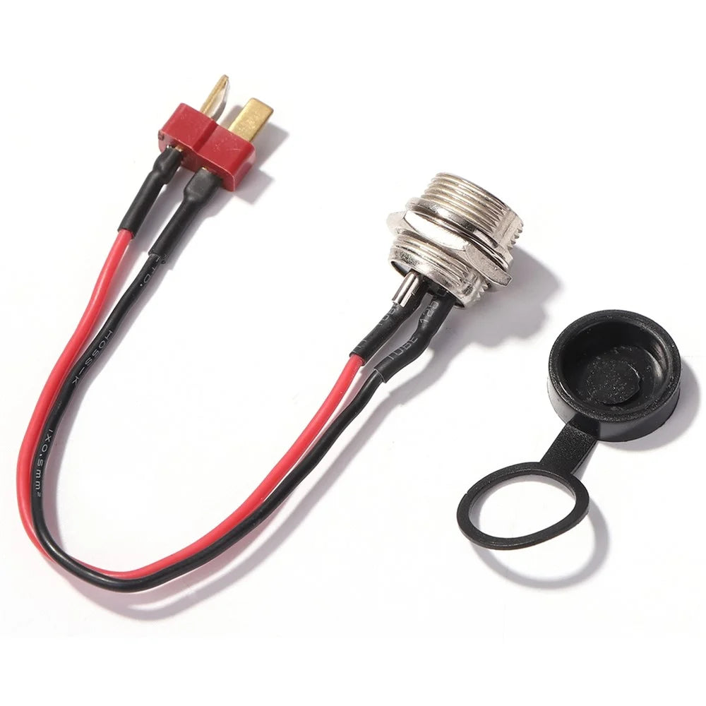 For KUGOO M4 10inch Electric Scooter Charging Interface Power Cable Charging Socket Port Plug - T Head - 6