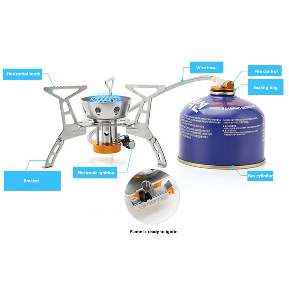 AOTU AT6309-B 3200W Camping Backpacking Stove Portable Burner Cooking Stove - 6