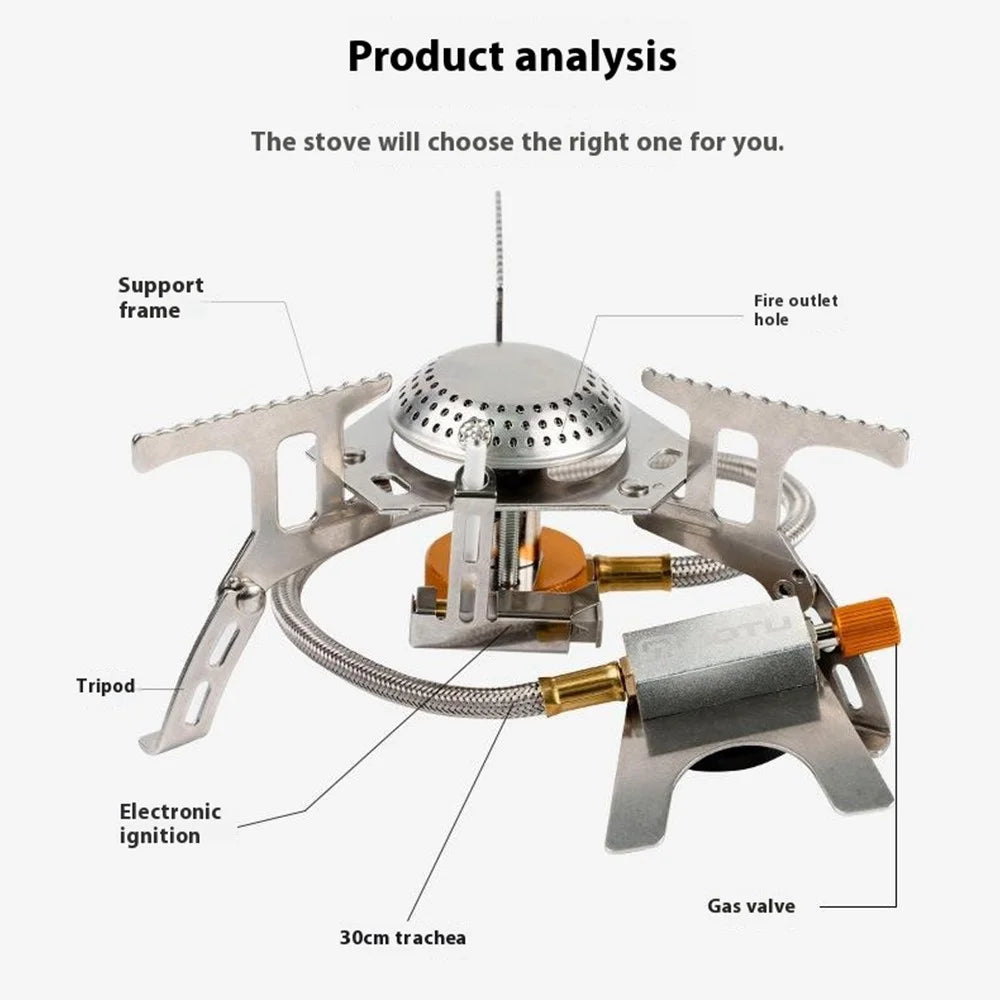 AOTU AT6404 3500W Camping Stove Fuel Gas Burner Cooking Tool with Storage Box - 4