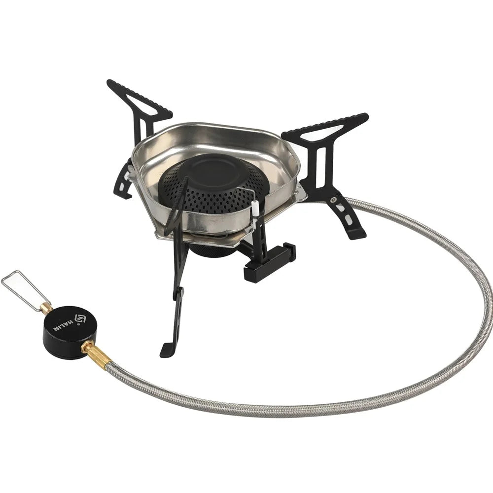 HALIN DS521 Outdoor Camping Stove Stainless Steel+Copper Gas Burner Cooking Tool - 1