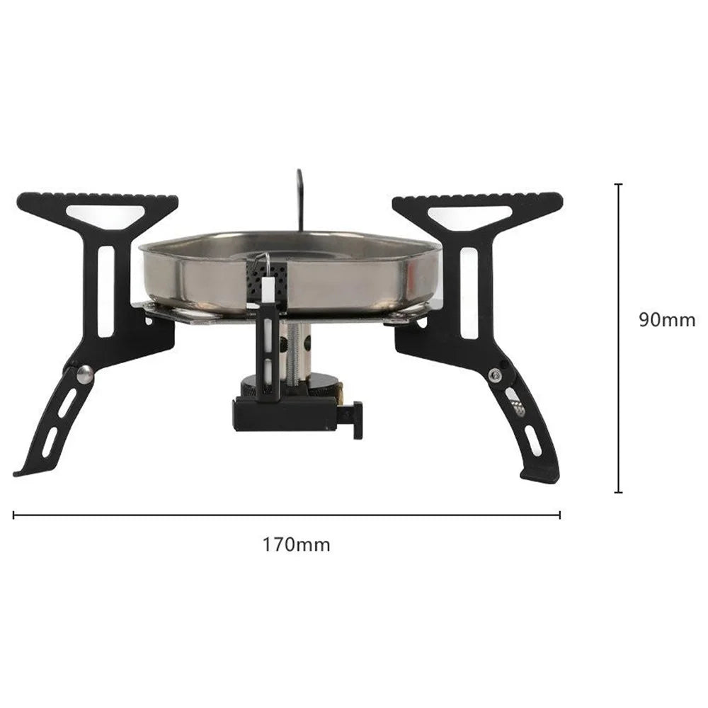 HALIN DS553 Outdoor Camping Windproof Blackened Stove Gas Burner with Gas Tank Adapter - 6