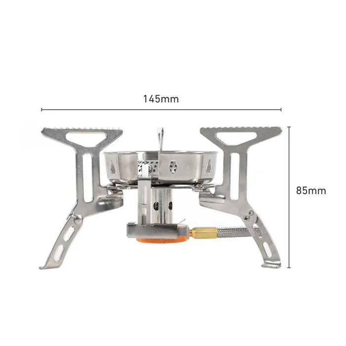 HALIN DS503 Camping Portable Gas Stove Burner Cooking Stove with Fuel Canister Adapter - Black - 5