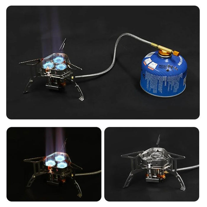 HALIN DS105 Camping Portable Gas Stove 3-Burner Cooking Stove for Backpacking - 4