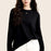 GOLOVEJOY TX04 Down Undershirt for Men / Women Autumn Winter Classic Round Neck Long Sleeve Shirts Reinforced Cuffs - Black / S - 1