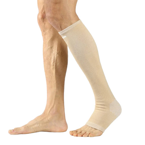 VBOSI 9577V 1Pc Extended Compression Calf Sleeve Graduated Leg Support for Outdoor Cycling Training - Nude/M - 1
