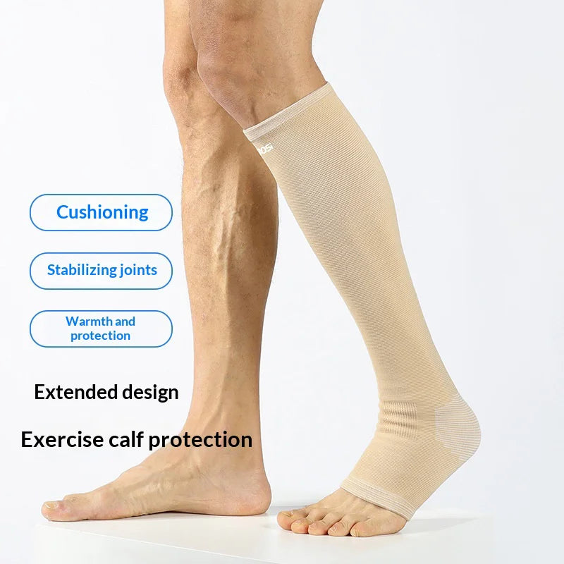VBOSI 9577V 1Pc Extended Compression Calf Sleeve Graduated Leg Support for Outdoor Cycling Training - Nude/M - 3