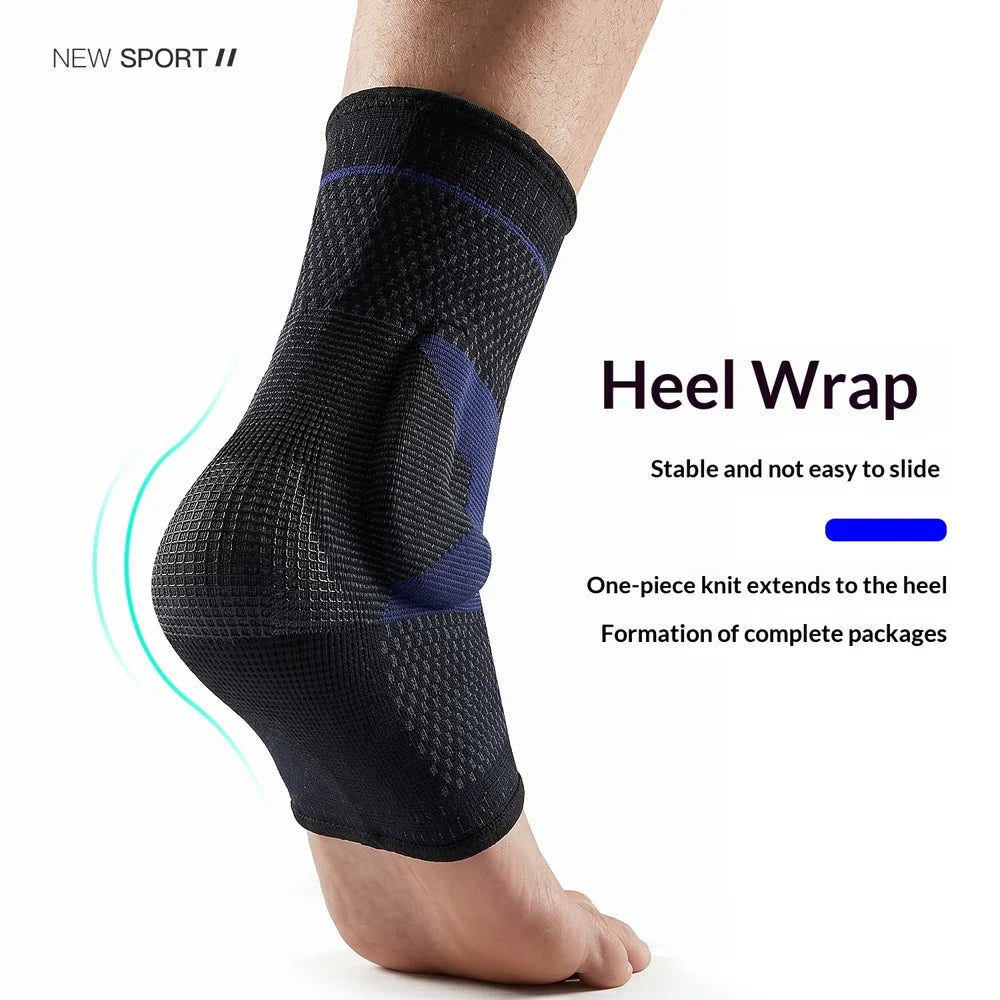 VILICO AB211 1Pc Sports Ankle Support Elastic Knit Protective Brace for Basketball Football Running - Navy Blue M - 6