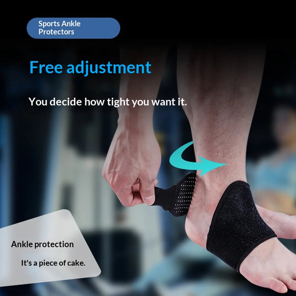 4916 1Pc Ankle Support Brace Strap Breathable Anti-Sprain Protective Gear for Basketball Sports - Black - 3