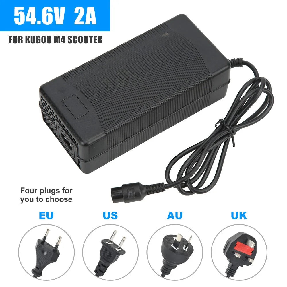 48V Charger for KUGOO M4 10-inch Electric Scooter Li-ion Battery Charger Adapter - EU Plug - 3