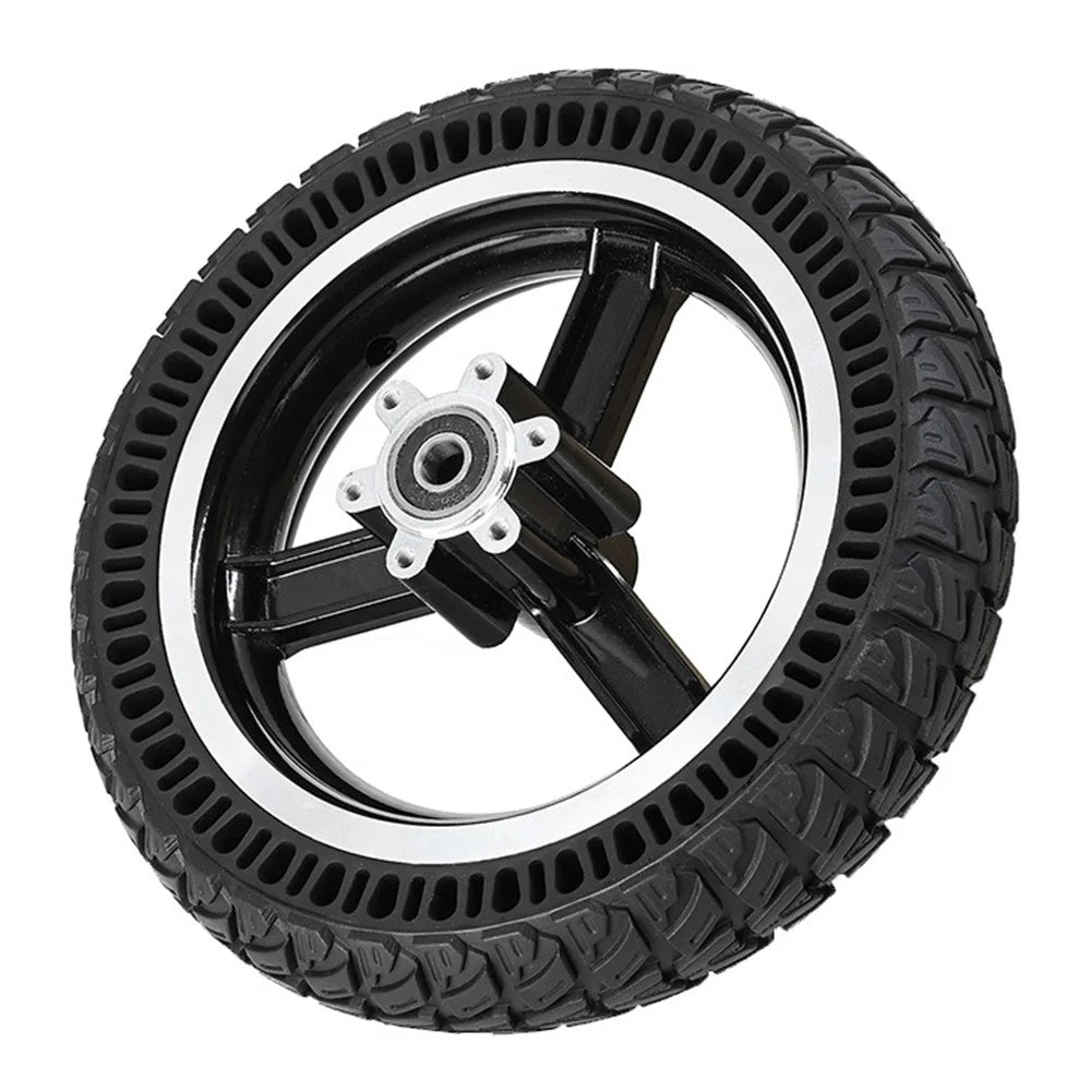 For Kugoo M4 10-Inch Electric Scooter Front Wheel Solid Tire Hub Assembly Replacement Anti-slip Explosion-Proof Solid Tire - 4