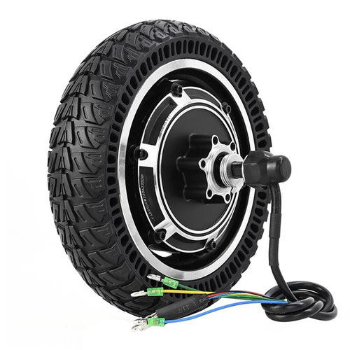 For Kugoo M4 10-Inch Electric Scooter Rear Wheel Hub Motor Assembly 48V 500W Anti-slip Explosion-Proof Solid Tire - 1