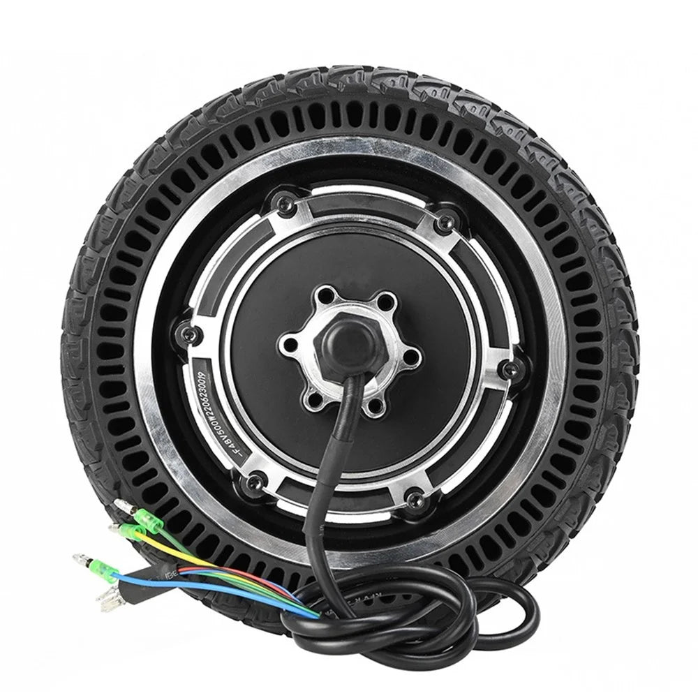 For Kugoo M4 10-Inch Electric Scooter Rear Wheel Hub Motor Assembly 48V 500W Anti-slip Explosion-Proof Solid Tire - 2