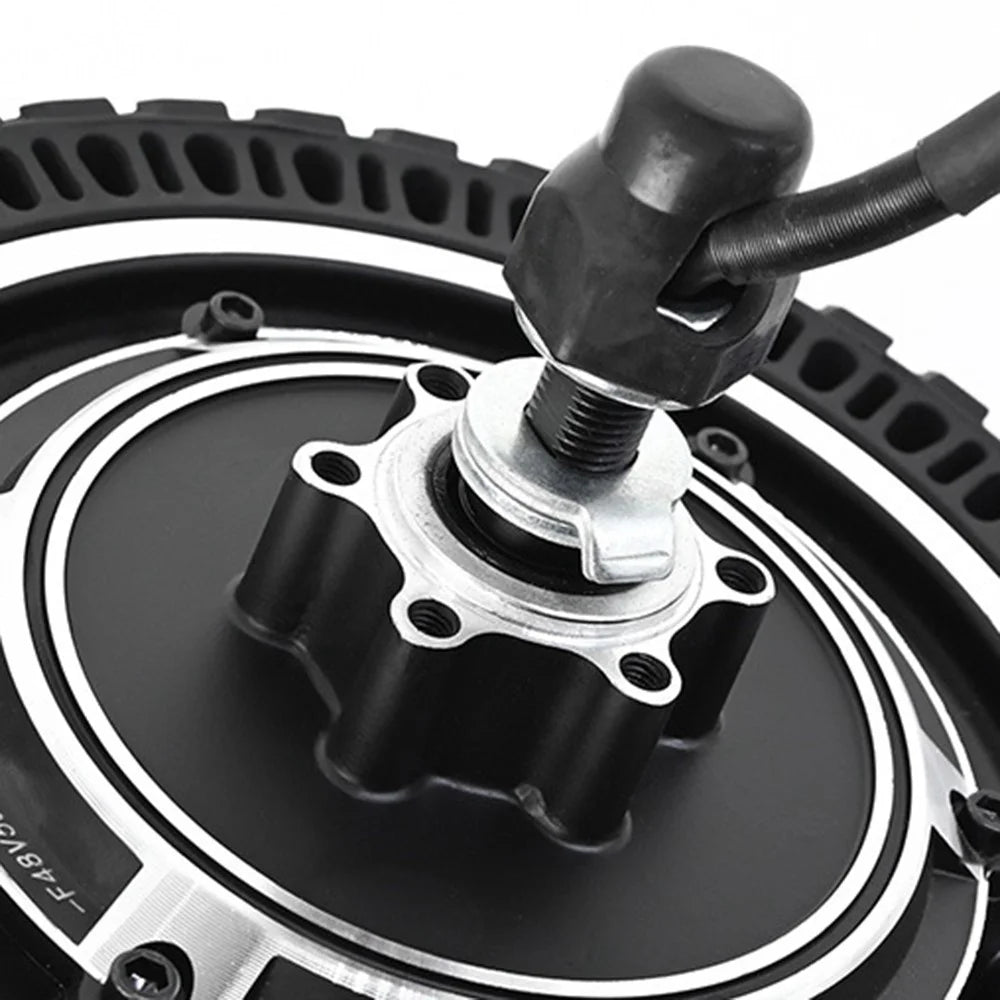 For Kugoo M4 10-Inch Electric Scooter Rear Wheel Hub Motor Assembly 48V 500W Anti-slip Explosion-Proof Solid Tire - 5