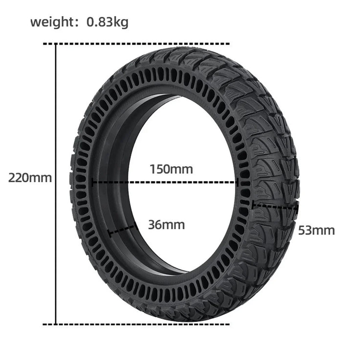 For Xiaomi 1S / M365 Pro / M365 / M365 Pro 2 / Kugoo M4 Electric Scooter Solid Tire 9-Inch Explosion-proof Rubber Tire - 5
