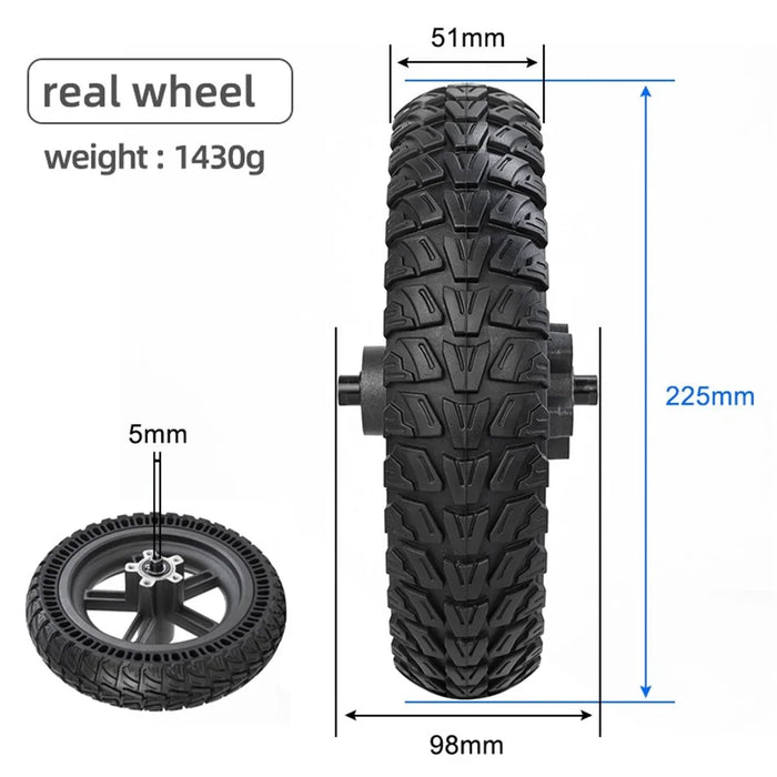 For Xiaomi M365 Pro / Pro 2 / Pro 3 E-scooter 9-Inch Rear Wheel Hub Assembly Explosion-Proof Electric Scooter Solid Tire - 6