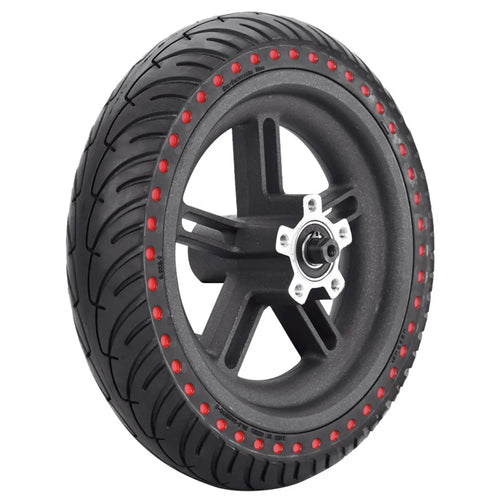 For Xiaomi M365 Pro / Pro 2 / Pro 3 E-scooter 8.5-Inch Tire Replacement Colored Dot Decor Anti-slip Electric Scooter Rear Wheel Hub - Red - 1