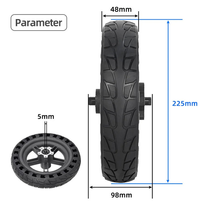 For Xiaomi M365 Pro / Pro 2 / Pro 3 E-scooter 8.5 Inch Solid Tire Anti-slip Shock Absorbed Rubber Electric Scooter Rear Wheel Hub Replacement - 7