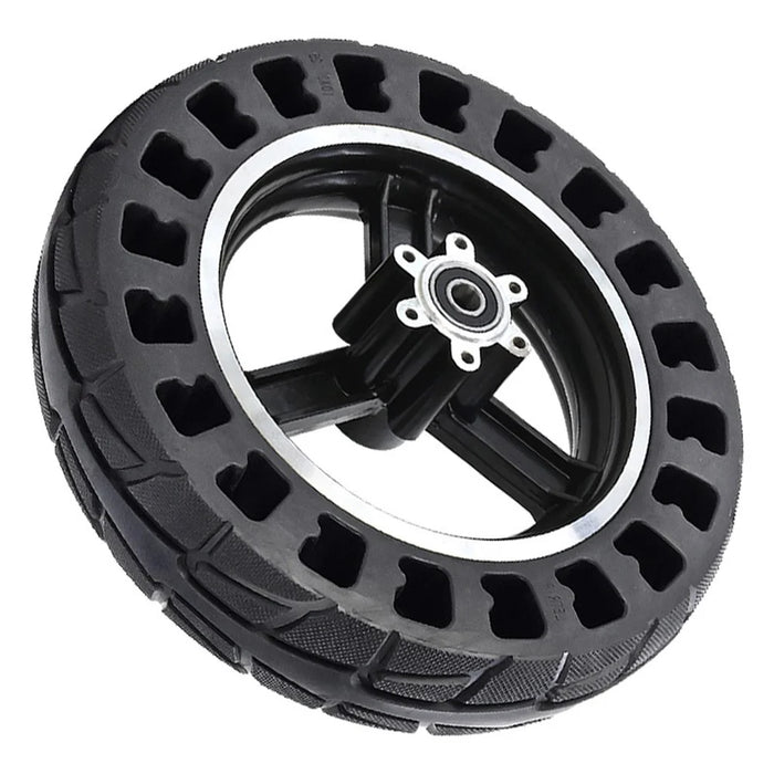Anti-slip Solid Front Tire for Kugoo M4 Electric Scooter 10x2.125 Inch Shock Absorbed Rubber E-scooter Black Front Wheel Hub Replacement - 4