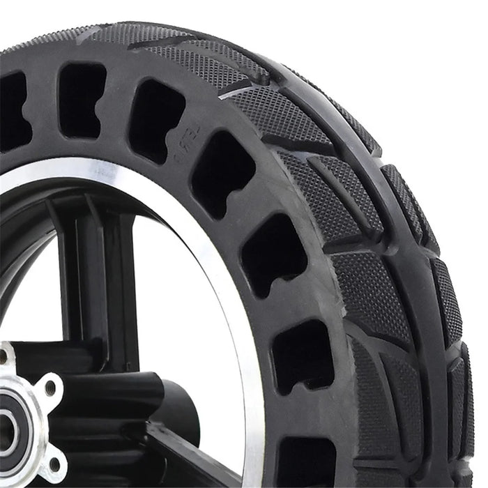 Anti-slip Solid Front Tire for Kugoo M4 Electric Scooter 10x2.125 Inch Shock Absorbed Rubber E-scooter Black Front Wheel Hub Replacement - 5