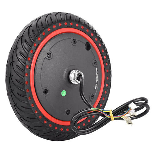 For Xiaomi 1S / Lite / M365 / M365 Pro / M365 Pro 2 / M365 Pro 3 Electric Scooter 8.5-Inch Inflatable Tire Wheel Hub Motor 350W 36V with Colored Circle Dot Decor - Red - 1