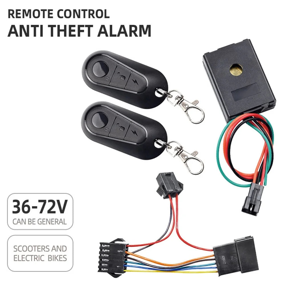 CITYNEYE 36-72V Electric Scooter Alarm Security System E-bike Remote Control Alarm Anti-theft Lock - 5