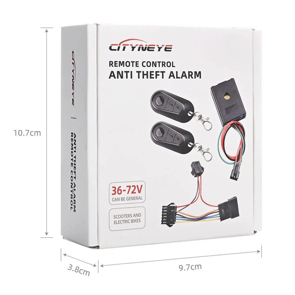 CITYNEYE 36-72V Electric Scooter Alarm Security System E-bike Remote Control Alarm Anti-theft Lock - 6