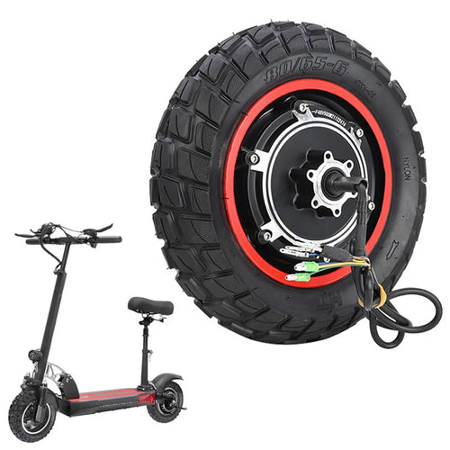 For Kugoo M4 / M4 Pro 10-Inch Electric Scooter Wheel Hub Motor 500W 48V Anti-slip Inflatable Tire - 1